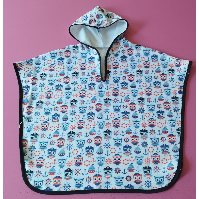 Poncho pression--5-6ans--bain