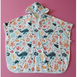 Poncho pressions--7-8ans--bain