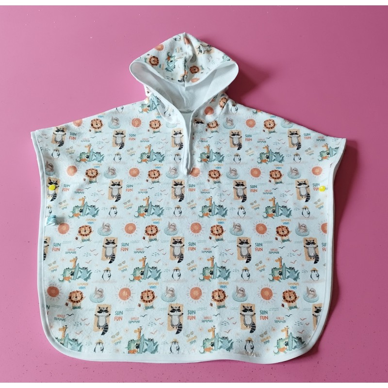 Poncho pression--3-4ans--bain